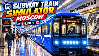 Subway Train Simulator Moscow 🚇🇷🇺 | Line 1 Metro Train Driving Gameplay screenshot 5