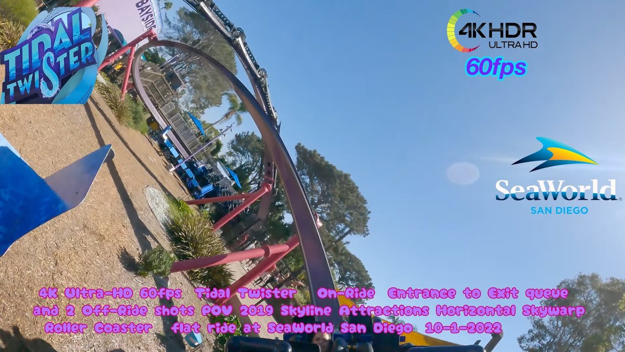 Tidal Twister On-Ride & Entrance to Exit Queue POV 4K 60fps “Roller ...