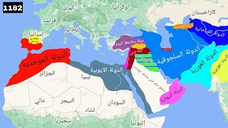 خريطة زمنية للدول الاسلامية خلال العهد العباسي