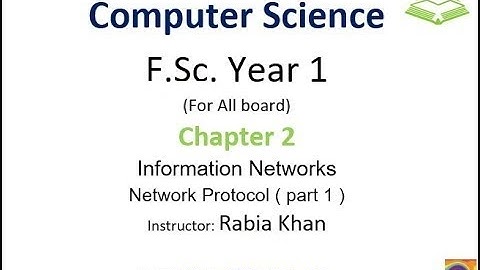 FSc Computer Science Book 1, CH 2, LEC 36: Network Protocol ( part 1 )