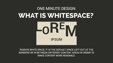 One Minute Design: What is Whitespace?