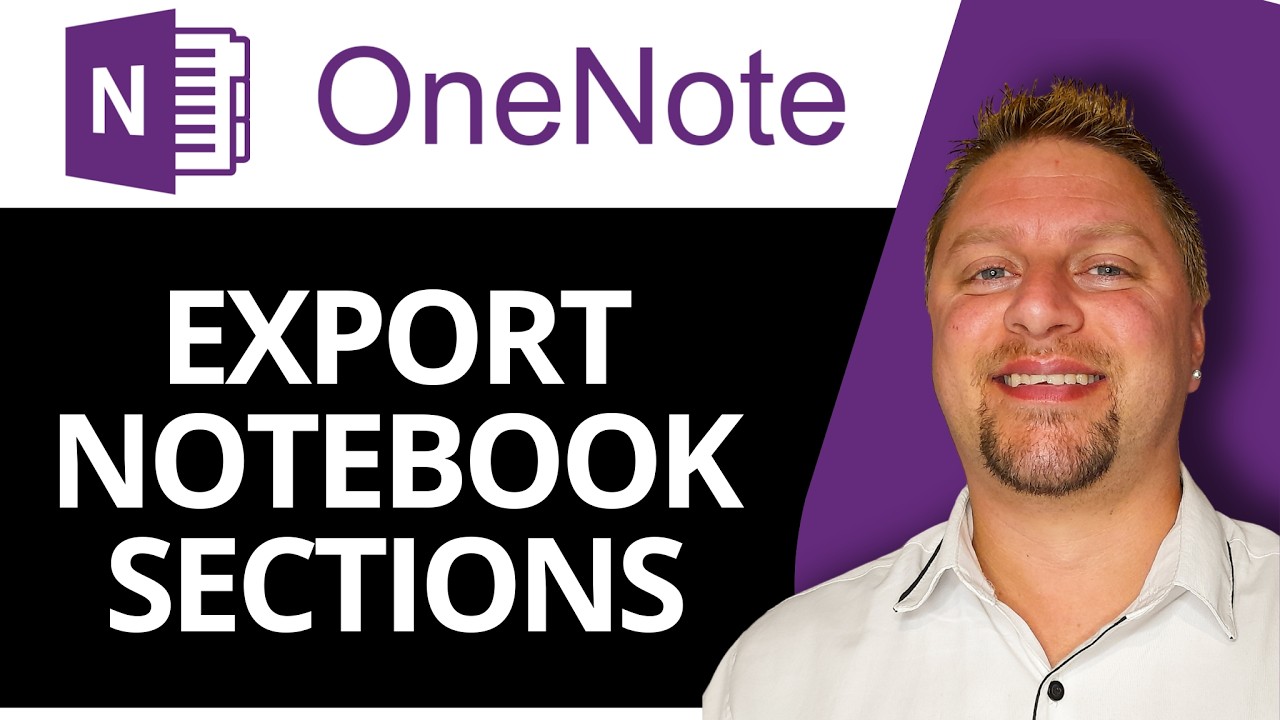 How to Export Notebook Sections in OneNote | OneNote Tutorial 2026 ...