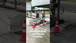 Singapore smoking area, near to bus stand