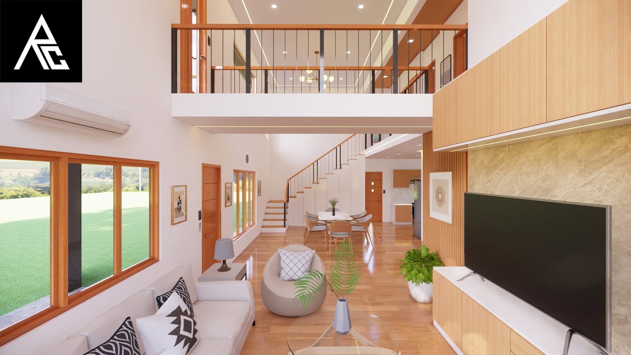 Simple and Unique 4-Bedroom 8x12m Loft-Type Small House Design Idea by Architect Rassel Catapang