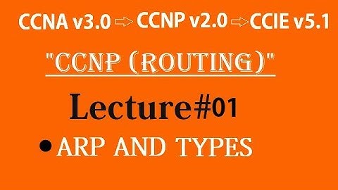 Lecture #1 •ARP & its types ≡ Prashant Lodhi