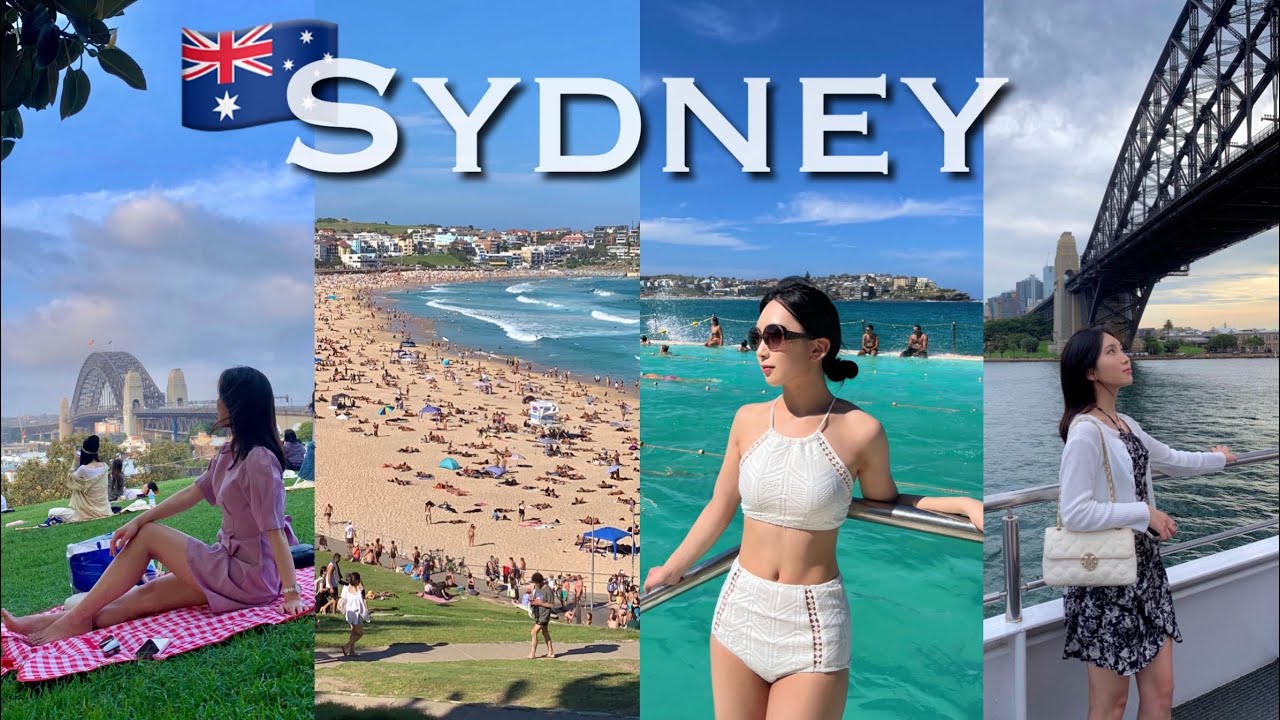 Sydney Vlog 🇦🇺시드니 여행 브이로그 ep.2 | 본다이비치 & 아이스버그 수영장 | 블루마운틴 투어 | 시드니 아이타워 뷔페, 싱글오 카페, 디너크루즈 | 시드니 천문대