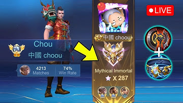GLOBAL CHOU  TUTORIAL LIVESTREAM + BEST BUILD!! - MLBB