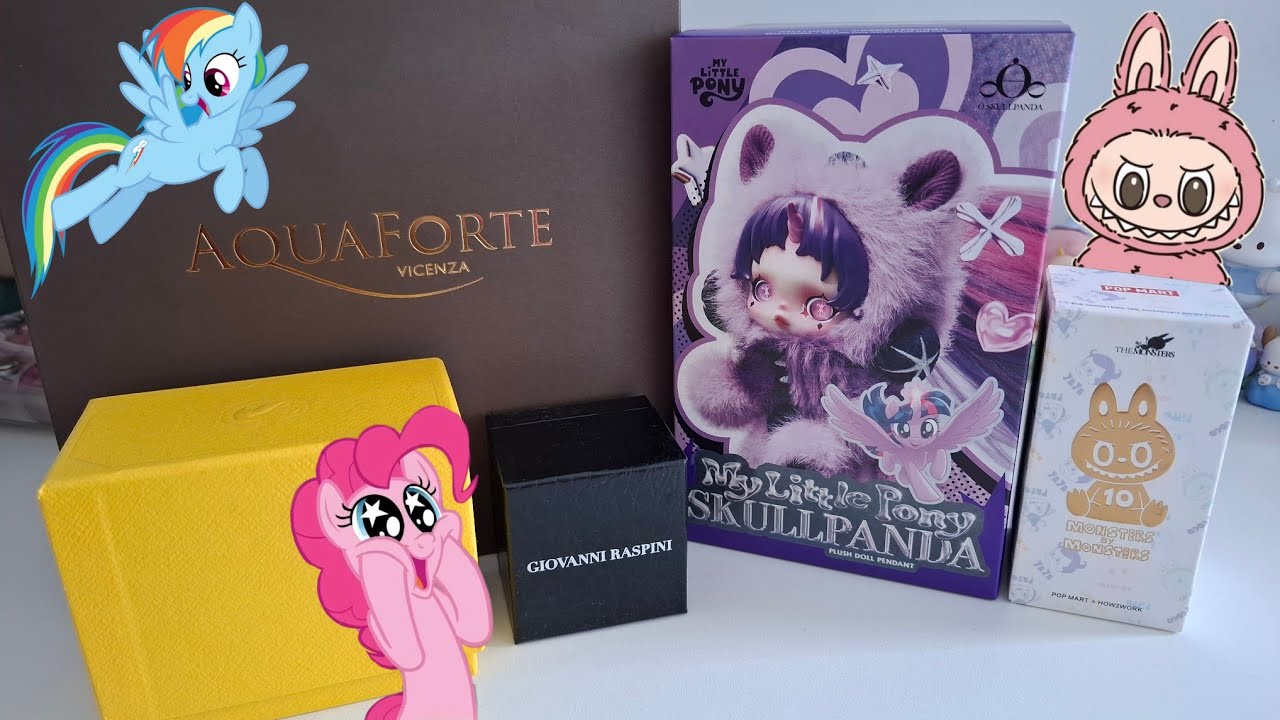 BLIND BOX POP MART MY LITTLE PONY SKULLPANDA, LABUBU, REGALI DI SPECIALIZZAZIONE! Raspini, Swarovski
