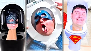 СКИБИДИ ТУАЛЕТ - КРИНЖ В РЕАЛЬНОЙ ЖИЗНИ! - Superheroes Transform Into Skibidi Toilet