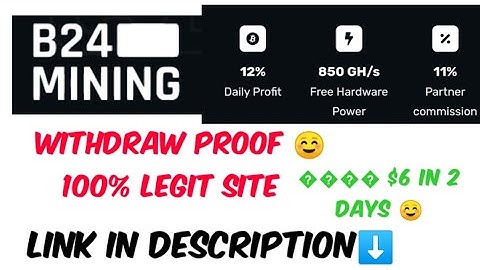B24 Mining || Withdraw Proof ☺️|| $6 In 2 days||  5min to payout | Majestyhash 😥|| link in dscrption