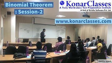 www.konarclasses.com : Binomial Theorem - Session 2