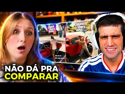 GTA 6 vs GTA 5 - I HAD MY WIFE REACT to Gameplay Comparison (She Has NEVER Played GTA)