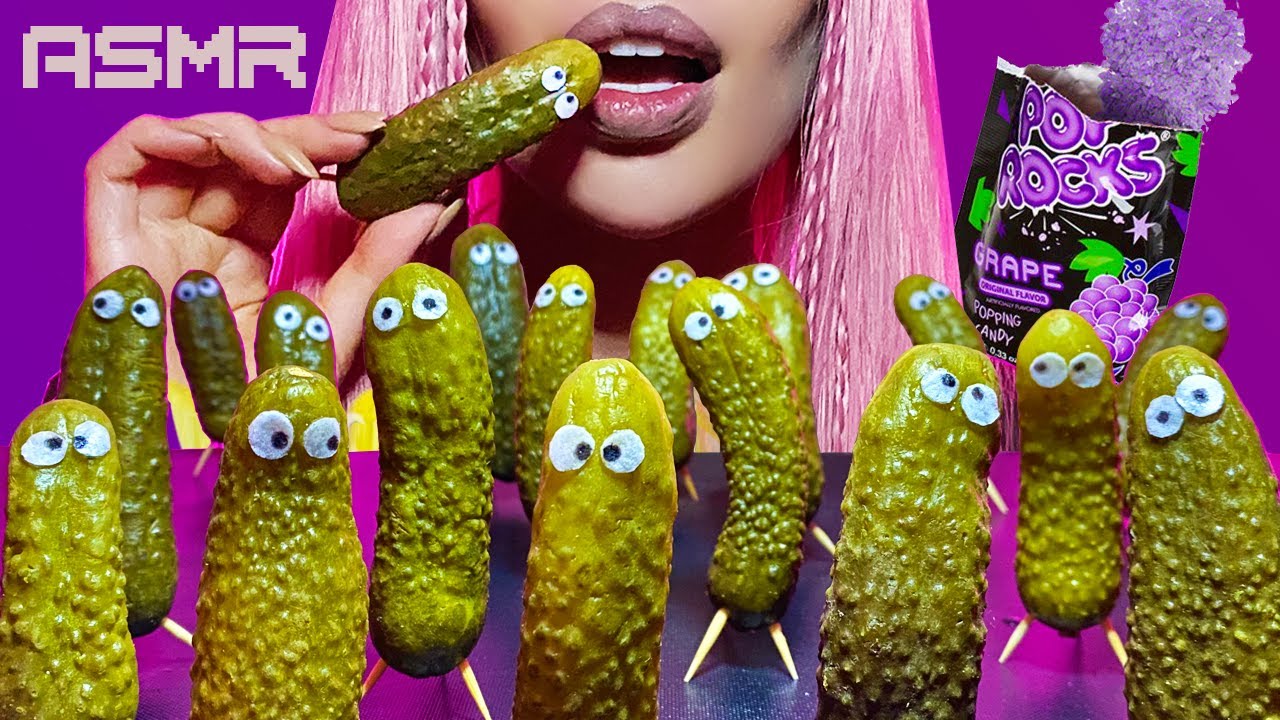 ASMR Pickles Eating Challenge Mukbang | Cucumber Crunchy Sounds with ...