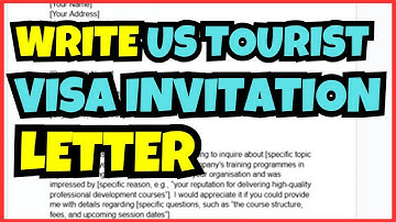 How to Write a US Tourist Visa Invitation Letter | Step-by-Step Guide