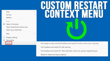 Add a Custom Restart Right Click Context Menu to Windows
