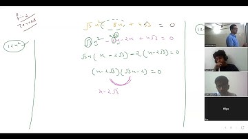 Class 10th Find Zero’s  √3 x^2  - 8x + √3 = 0