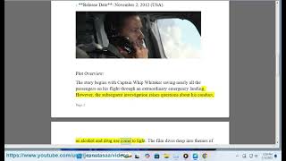 IMDb Flight: flight movie true story?
