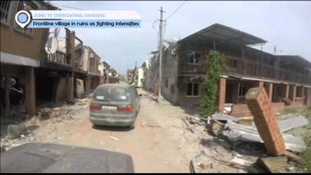 Shyrokyne: Ukraine frontline village in ruins as tense stand-off continues
