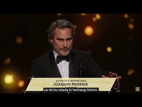 Joaquin Phoenix (JOKER) Oscar Konuşması | 2020 | TÜRKÇE ALTYAZILI
