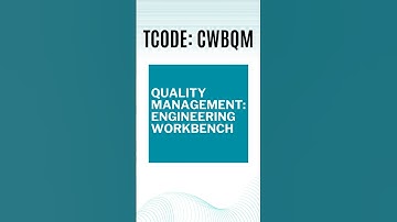 SAP QM | Quality Management: Engineering Workbench | CWBQM #shorts #sappp #sapqm #youtubeshorts