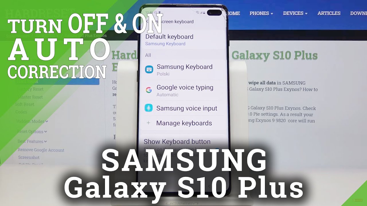 How to Enter Options Samsung Galaxy S10 Plus Predictive Text Feature - YouTube