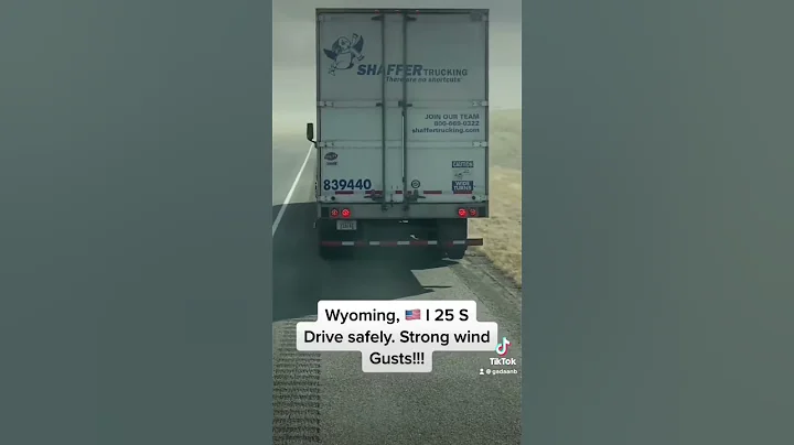 Strong wind gusts in Wyoming.
