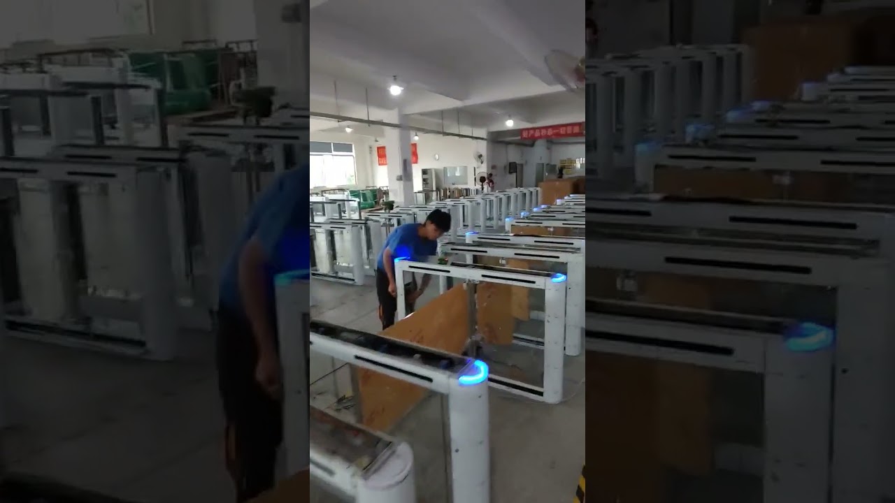 manufacturing workshop of the swing barrier