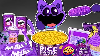 : Best of Convenience Store PURPLE Food Mukbang with CATNAP | Poppy Playtime Chapter3 Animation | ASMR
