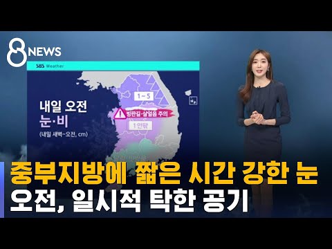 [날씨] 중부지방에 짧은 시간 강한 눈…일시적 탁한 공기 / SBS