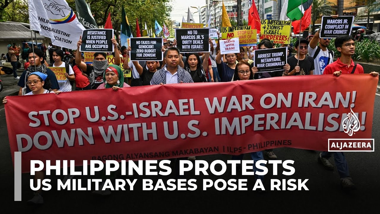 Protesters march on US Embassy in Manila, warn US bases put Philippines at risk