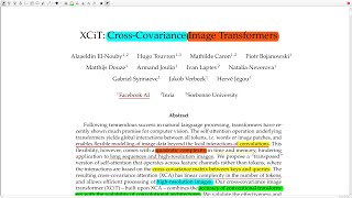 #3 XCiT: Cross-Covariance Image Transformers (Facebook AI)