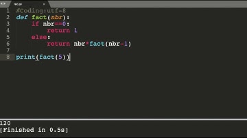 Short video - Fonction récursive pour calculer la factorielle en Python