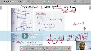 Stack Implementation Using Array with pseudo code