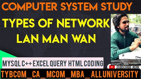 Types of Computer Network LAN MAN WAN Computer APPLICATION IT SYSTEM TYBCOM SEM5