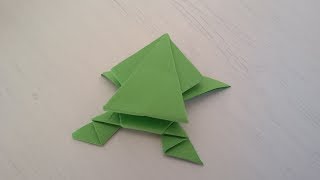 Origami Jumping Frog ?, DIY Paper Crafts - Rana de Papel que salta, Rana saltarina, Manualidades