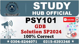 PSY101 GDB Solution Spring 2024