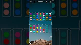 Ball sort puzzle level 137 solution #yellowbulb