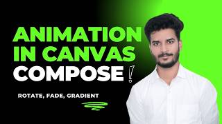 Jetpack Compose Animation In Canvas - Rotate, Colors, Gradient Shape