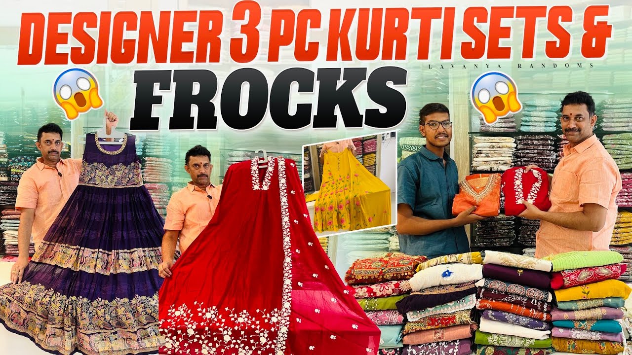 తక్కువ బడ్జెట్ లో Designer 3pc Kurti sets Most trending Festival collection