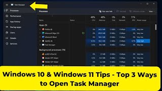 Windows 10 & Windows 11 Tips - Top 3 Ways to Open Task Manager screenshot 3
