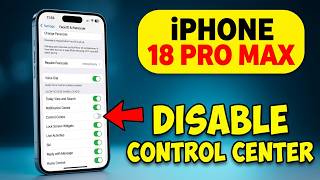 How to Turn Off Control Center on iPhone When Locked iPhone 18 Pro Max #new