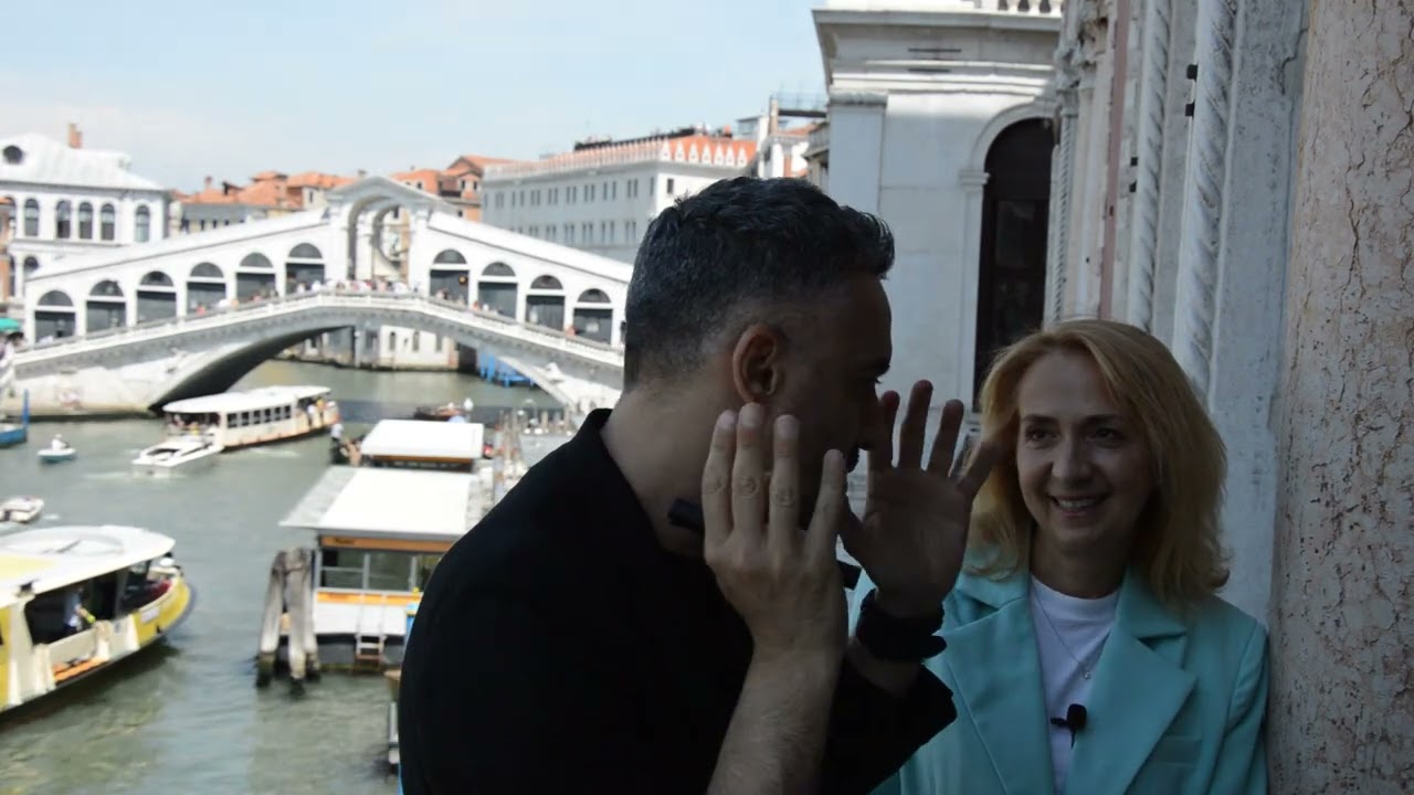 Luca Curci and Aristea Panagiotakopoulou in Venice, Palazzo Bembo.