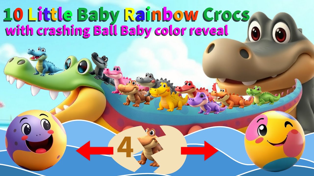 10 Little Rainbow Crocs Counting Songs For Kindergarten Colors For 10-little-rainbow-crocs-counting-songs-for-kindergarten-colors-for