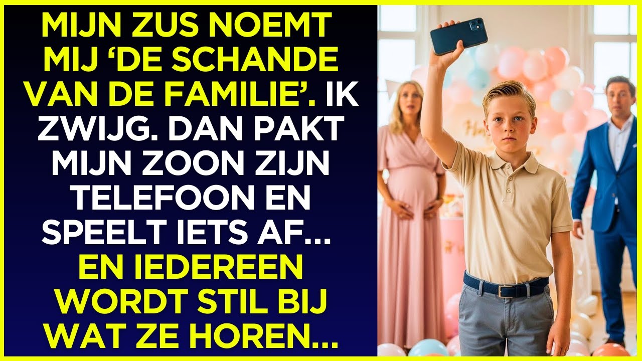 Mijn zus noemt mij de schande van de familie — tot mijn zoon zijn telefoon pakt…