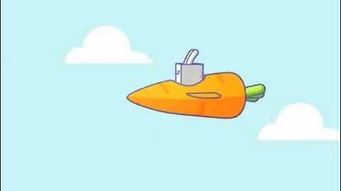 Boot Animation Preview: A rabbit flying in a carrot