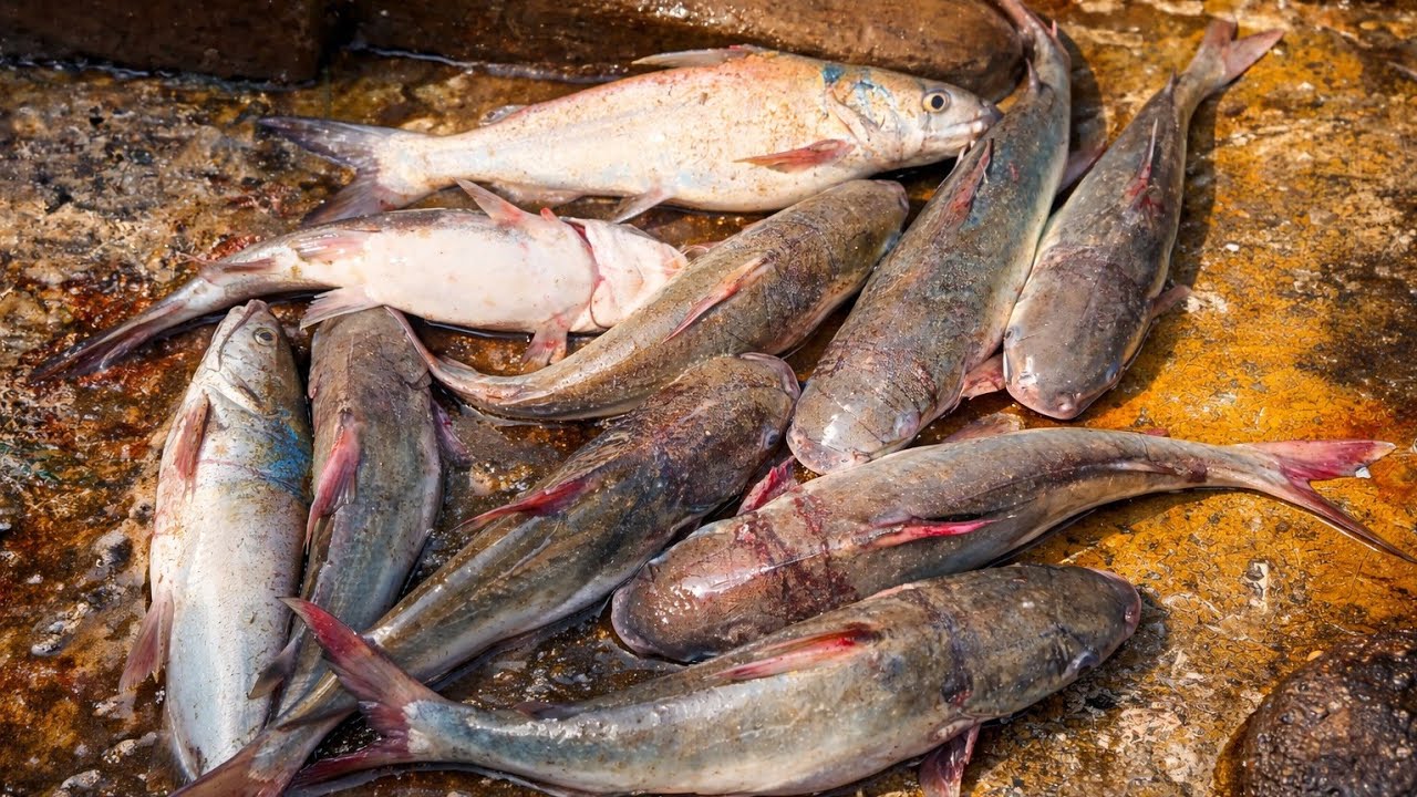 Big size Shingali | आज पकडले मोठे मोठे शिंगाले || पारंपारिक जाल मासेमारी || Aditya patil 