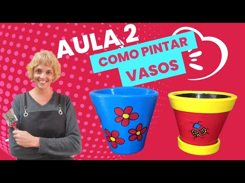 How to Paint Ceramic and Cement Pots - LESSON 2 #decorativepots
