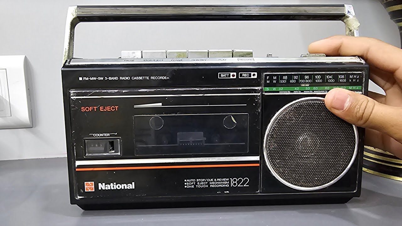 National 1822 fm/mw/sw 3 band radio cassette recorder [90233 21435