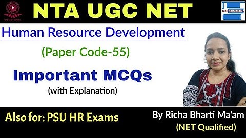 HRD important MCQs with Explanation for UGC NET (Paper Code-55) Labour Welfare||By Richa Bharti||