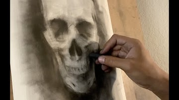 Charcoal Skull Drawing Tutorial